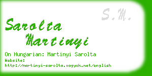 sarolta martinyi business card